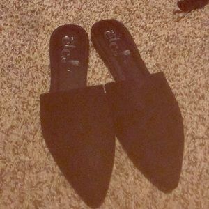Never worn black pointy toe flat mule